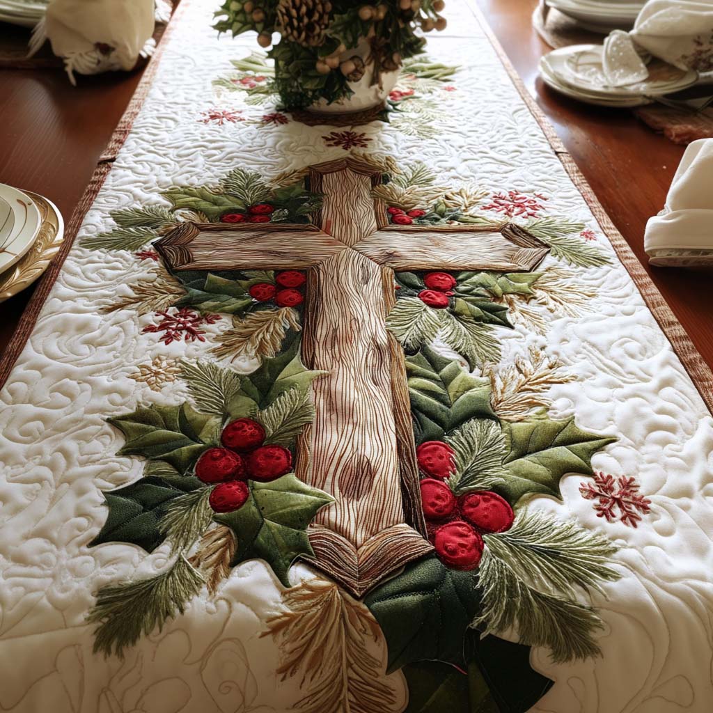 Faithful Glow Quilted Table Runner VTQ-Myprintsy