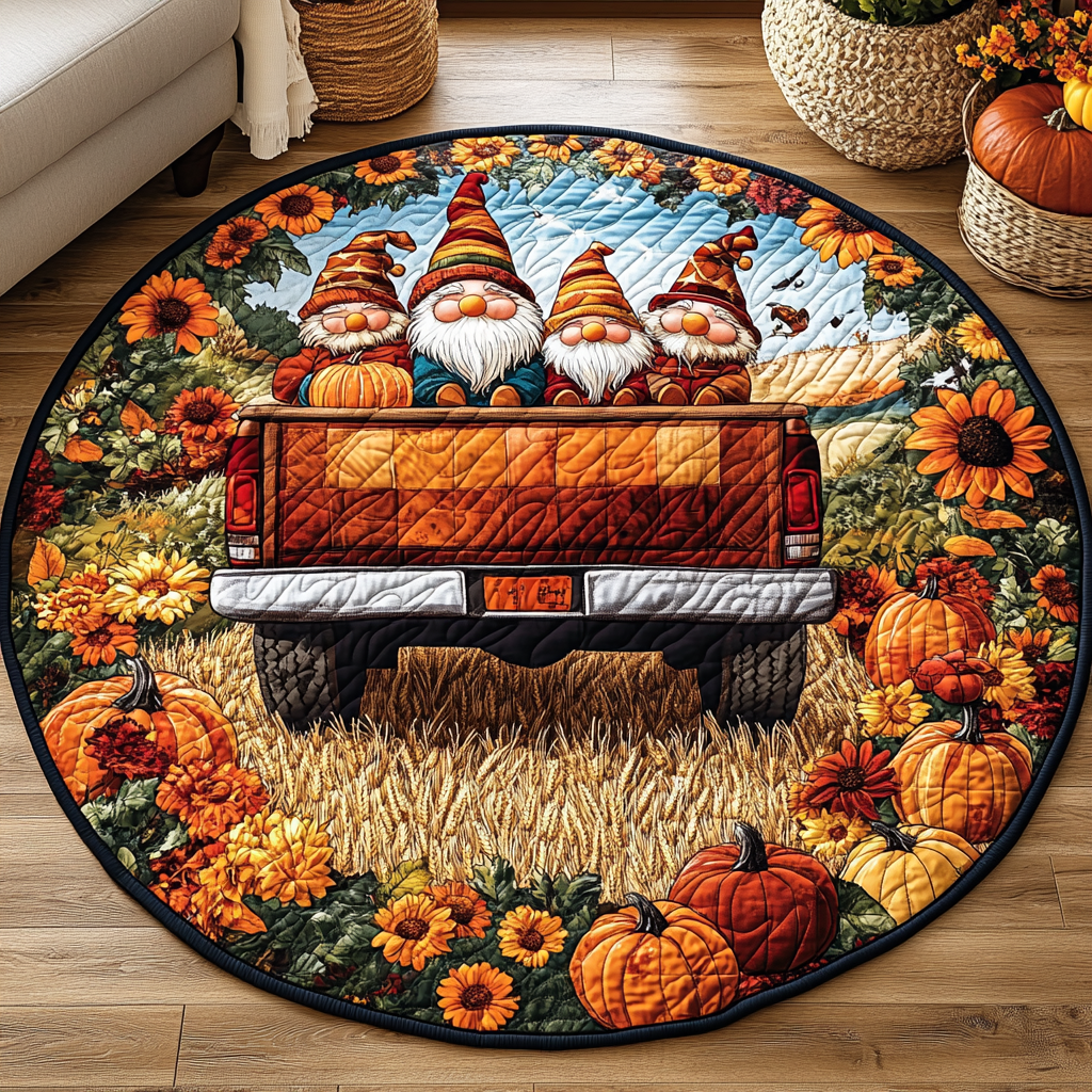 Fall Delight Quilted Round Mat VTQ-Myprintsy