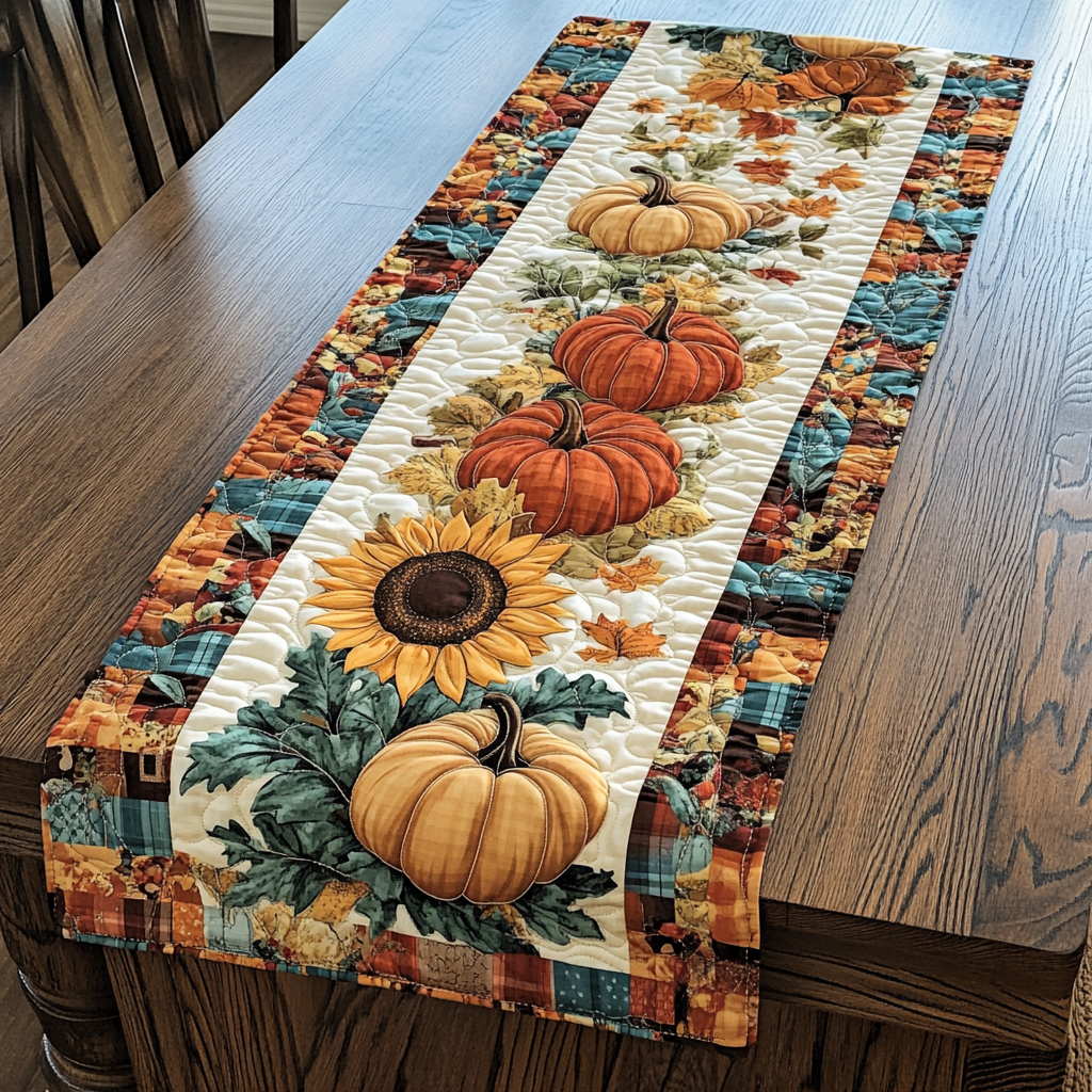 Fall Harmony Awaits Quilted Table Runner VTQ-Myprintsy