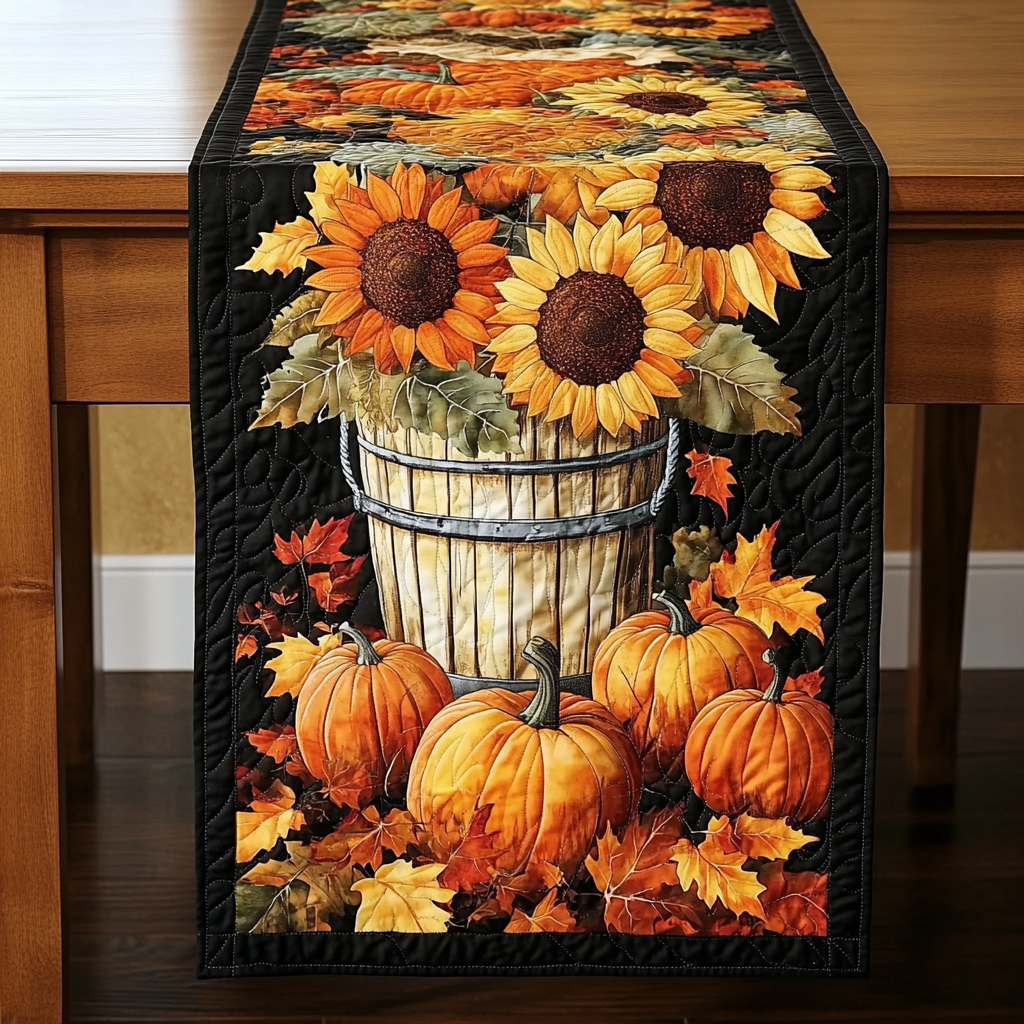 Fall Harvest Glow Quilted Table Runner VTQ-Myprintsy