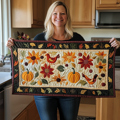 Fall Harvest Joy Quilted Table Runner VTQ-Myprintsy
