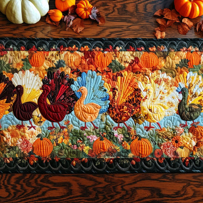 Fall Harvest Stroll Quilted Table Runner VTQ-Myprintsy