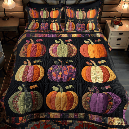 Fall Pumpkin -Piece Quilted Bedding Set VTQ-Myprintsy