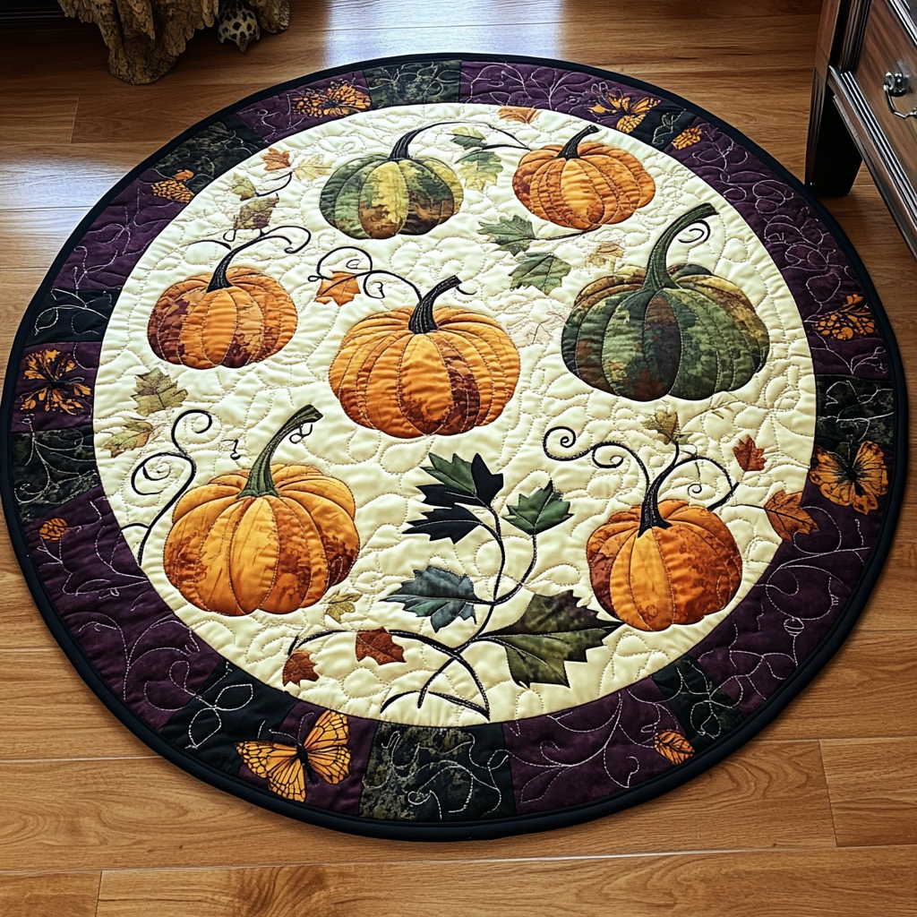 Fall Radiance Quilted Round Mat VTQ-Myprintsy