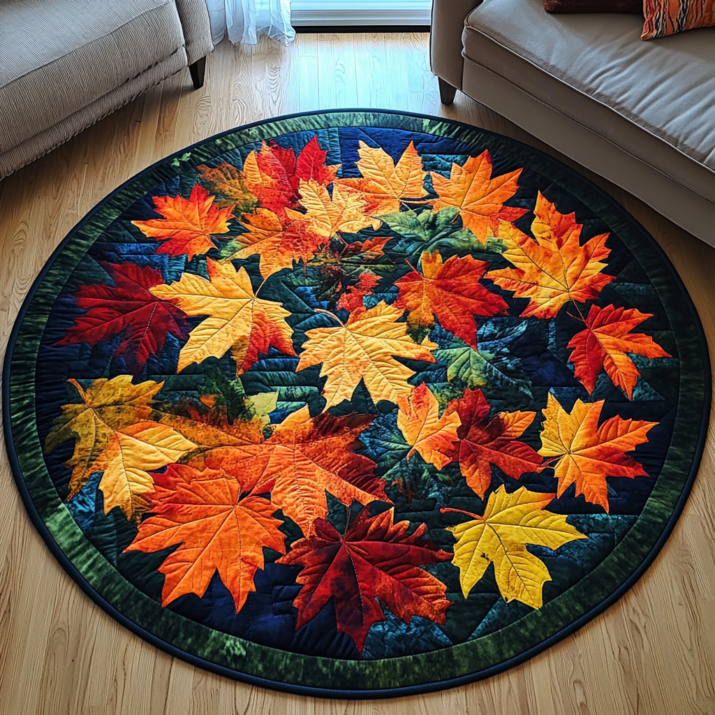 Fall Whispers Quilted Round Mat VTQ-Myprintsy
