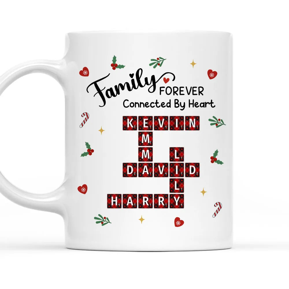 Family Connected By Heart Custom Mug - Personalized Coffee Mug-Myprintsy
