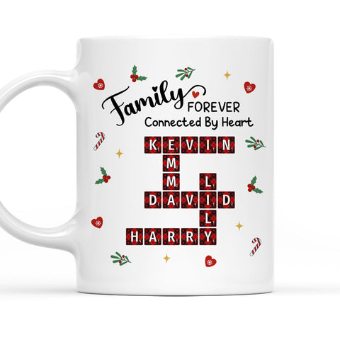 Family Forever Connected By Heart - Personalized Coffee Mug-Myprintsy