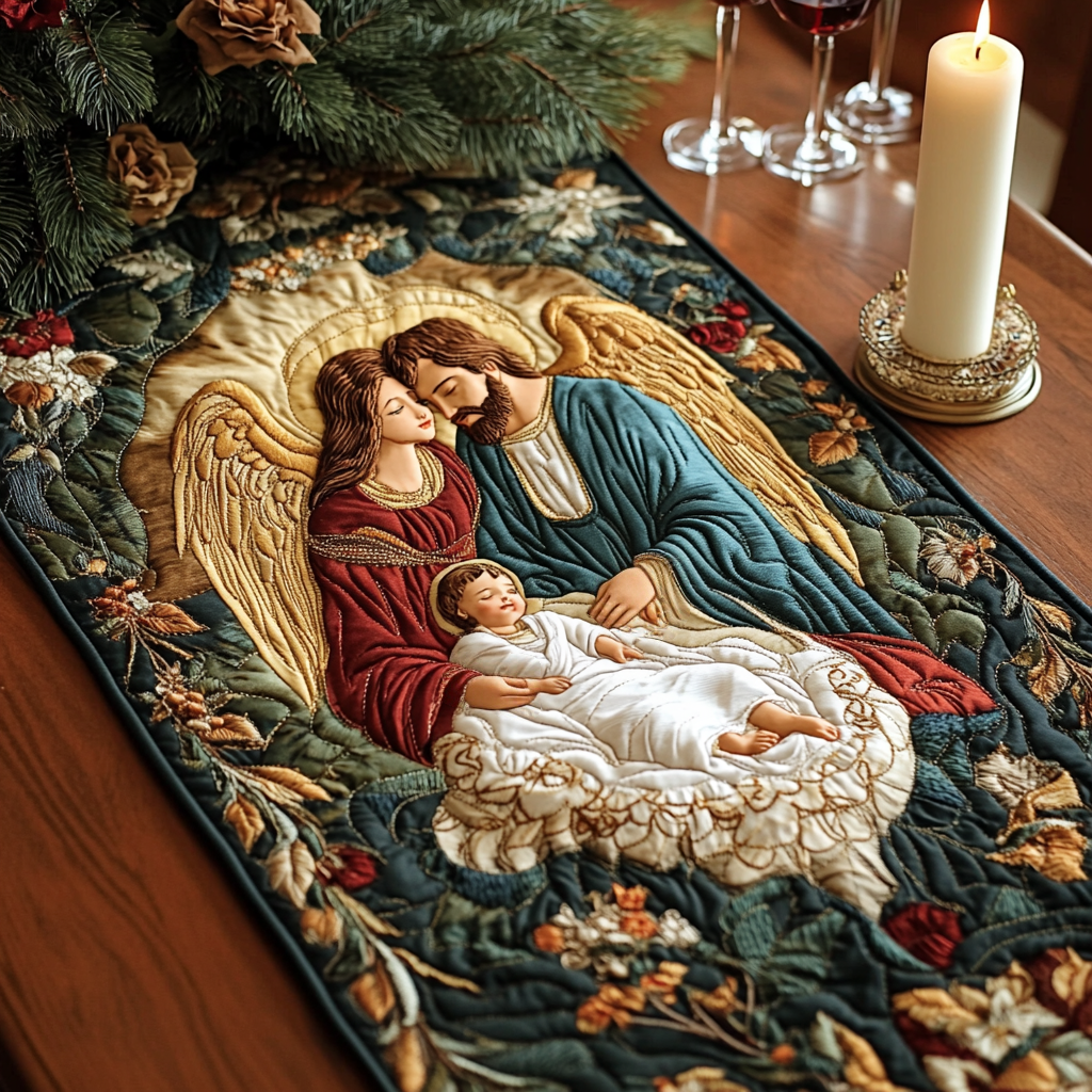 Family of Faith Quilted Table Runner VH VTQ-Myprintsy