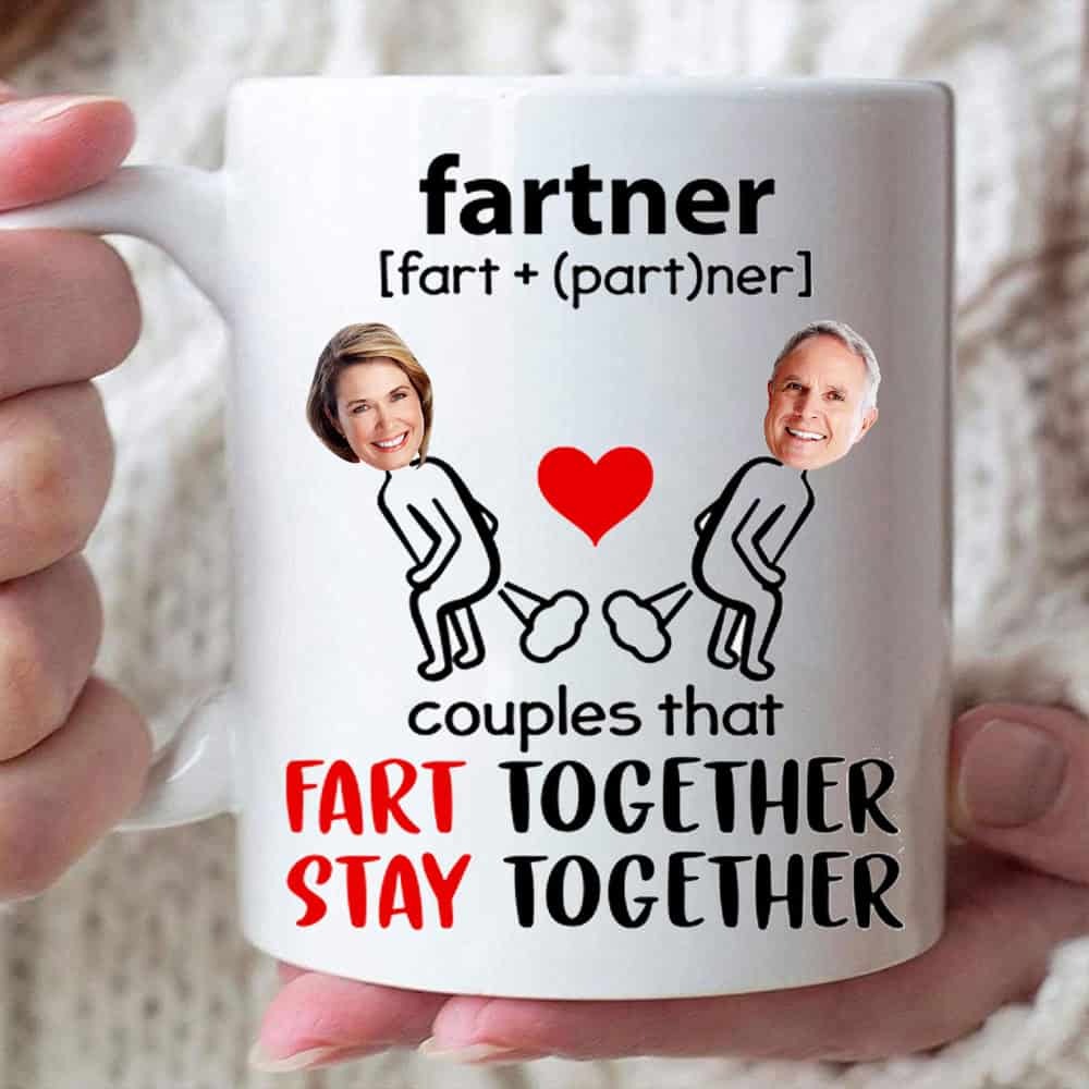 Fart + Partner Fart Toghether Stay Together - Personalized Ceramic Mug-Myprintsy