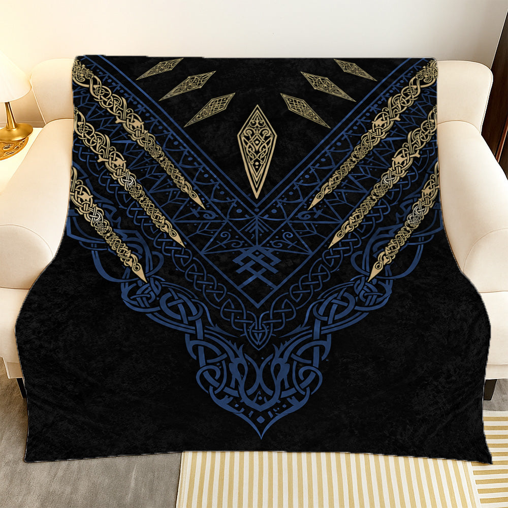 Fenrir'S Wrath Blanket - Blue Edition-Myprintsy