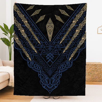 Fenrir'S Wrath Blanket - Blue Edition-Myprintsy