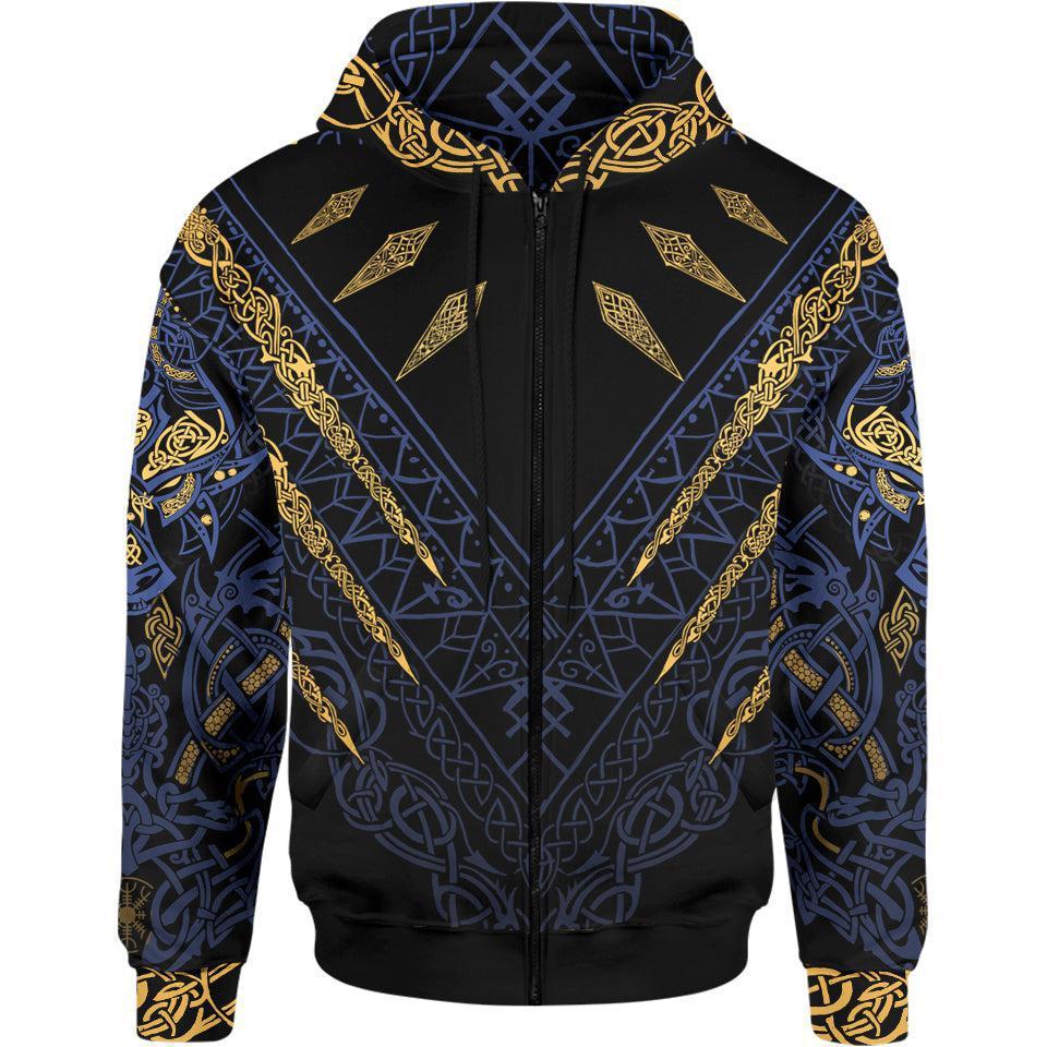 Fenrir'S Wrath Zip Hoodie - Blue Edition