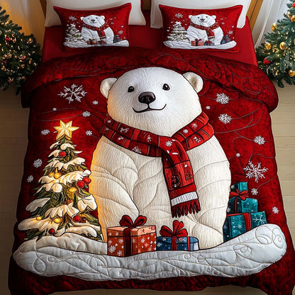 Festive Bears -Piece Quilted Bedding Set VTQ-Myprintsy