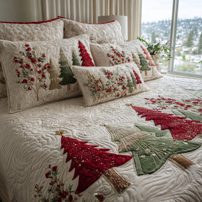 Festive Charm -Piece Quilted Bedding Set VTQ-Myprintsy