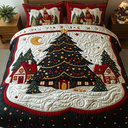 Festive Charm -Piece Quilted Bedding Set VTQ-Myprintsy
