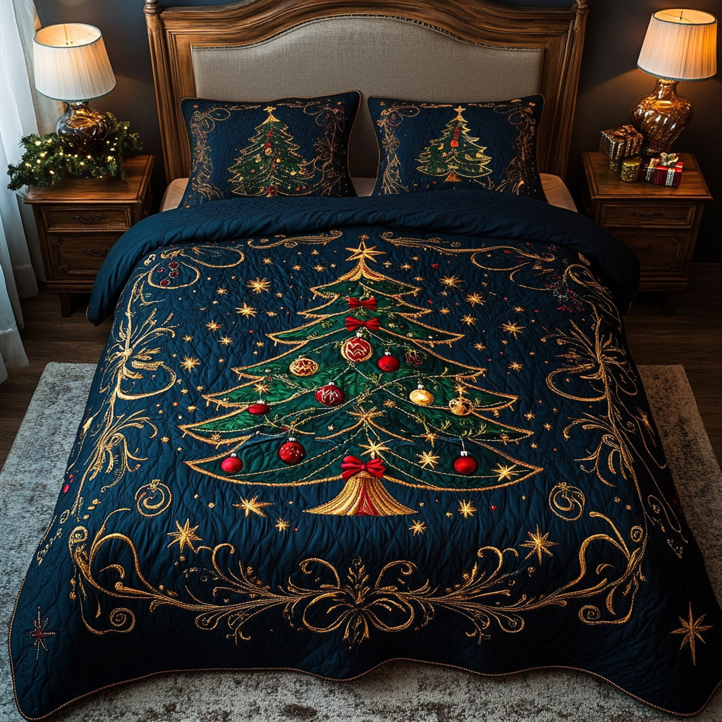 Festive Charm -Piece Quilted Bedding Set VTQ-Myprintsy