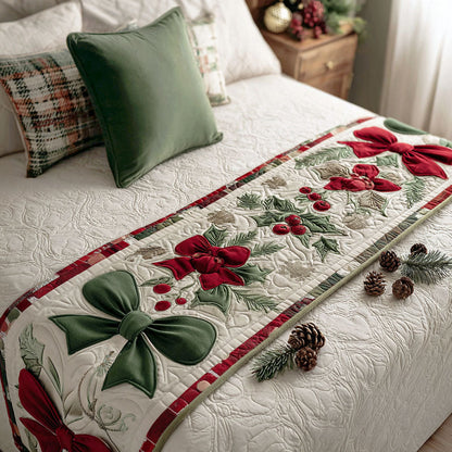 Festive Chimes Quilted Bed Runner VTQ-Myprintsy