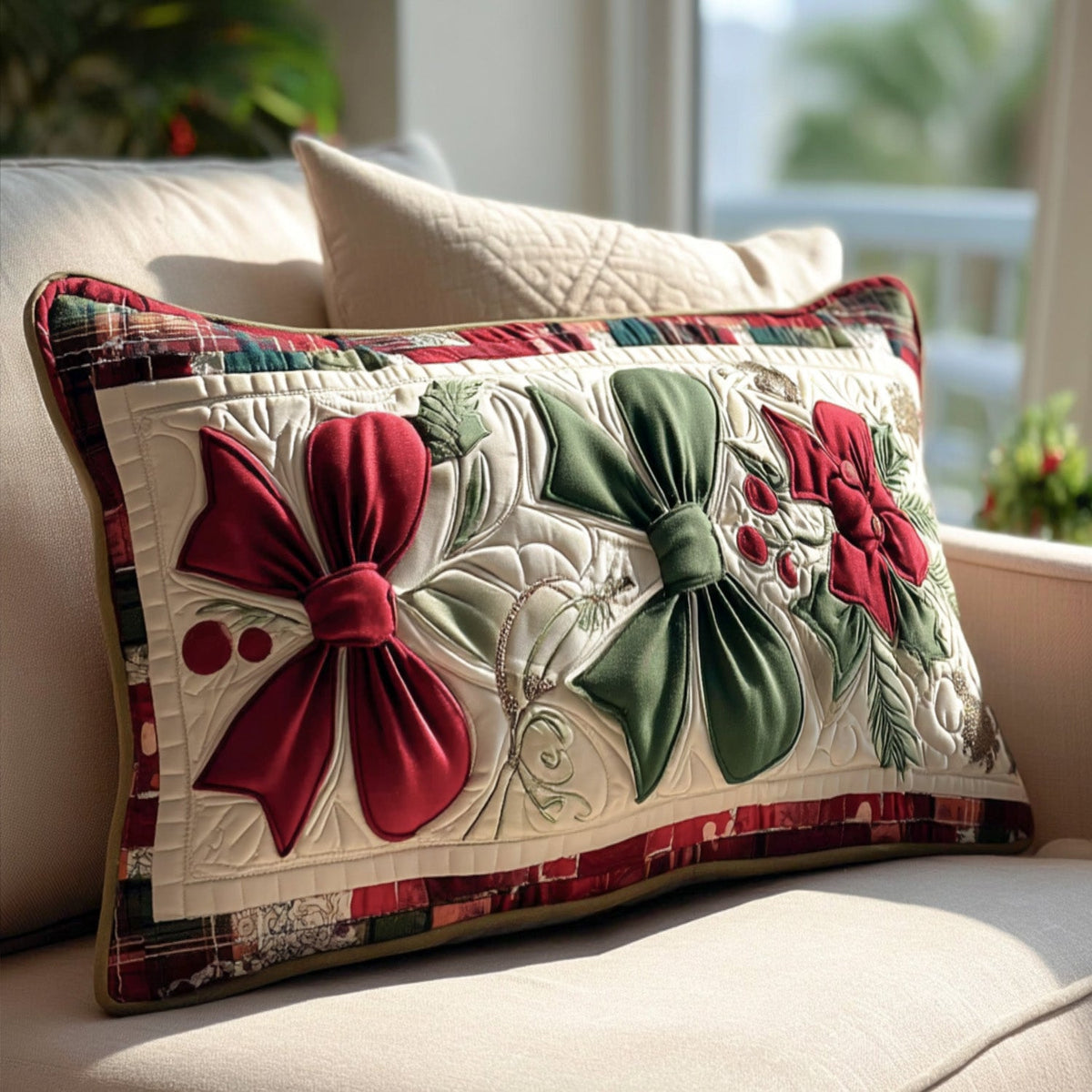 Festive Chimes Quilted Bedding Pillow Case VTQ-Myprintsy