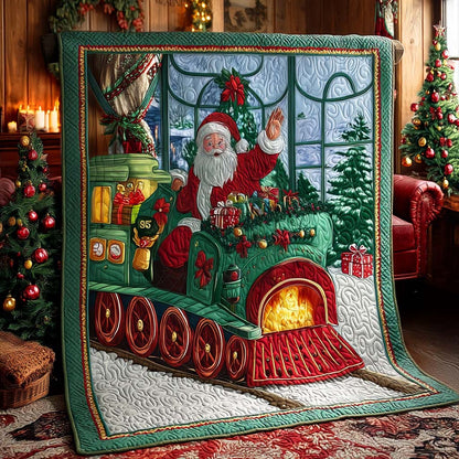 Festive Engine Quilted Blanket VTQ-Myprintsy