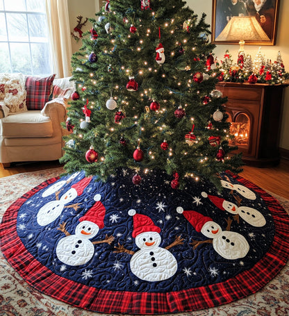 Festive Firs Quilted Christmas Tree Skirt-Myprintsy