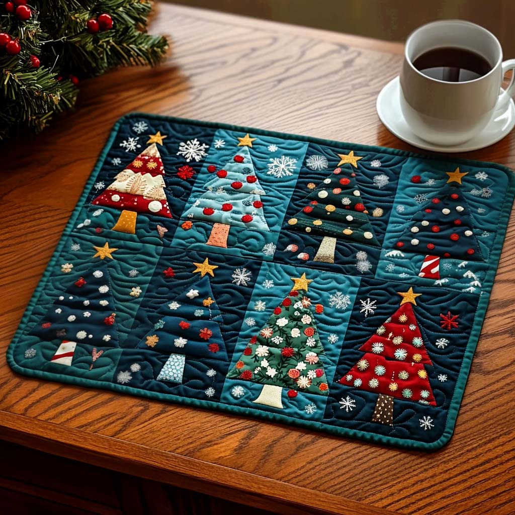 Festive Forest Gathering Quilted Placemat VTQ-Myprintsy