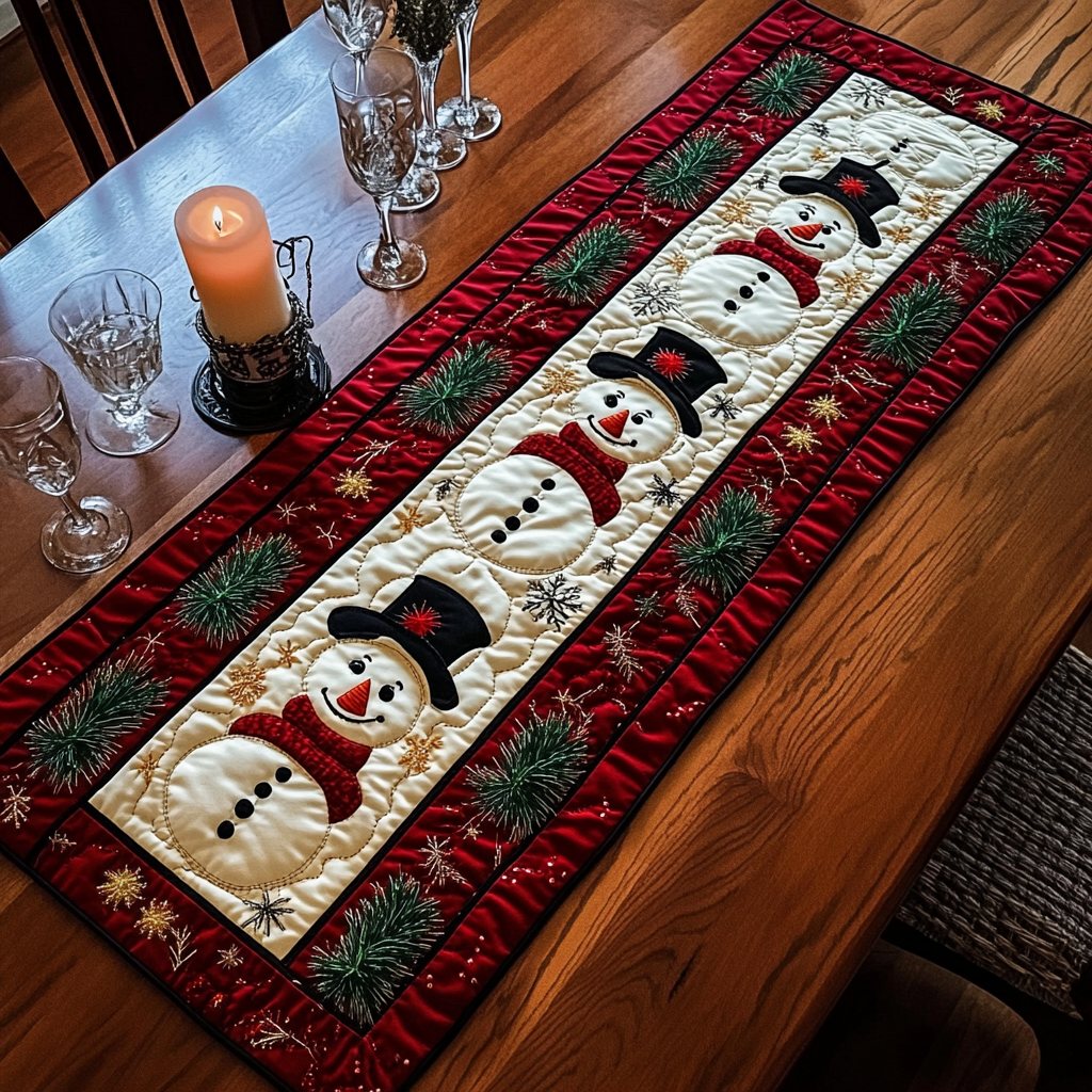 Festive Friends Quilted Table Runner VH VTQ-Myprintsy