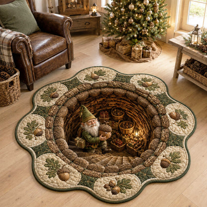 Festive Gnome Custom Shape Area Rug VTQ-Myprintsy