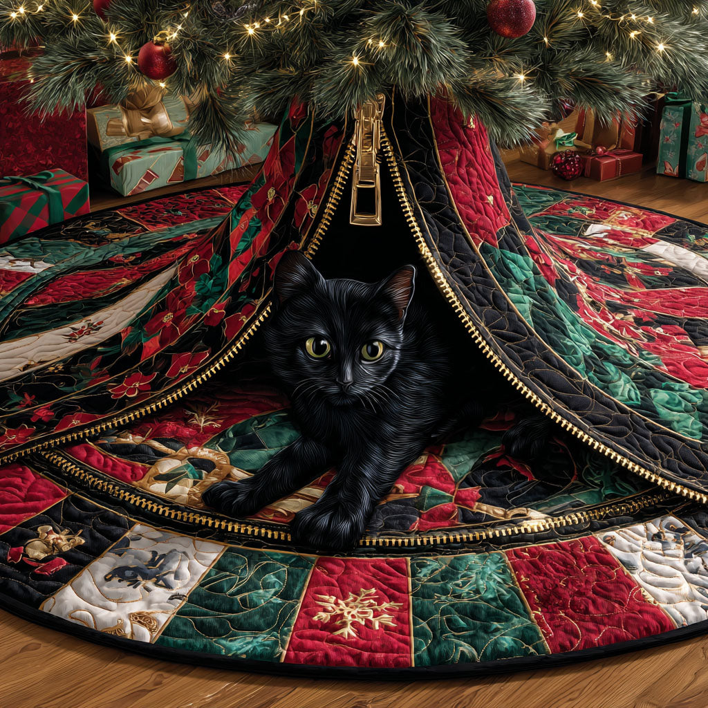 Festive Hideaway Christmas Quilted Tree Skirt-Myprintsy