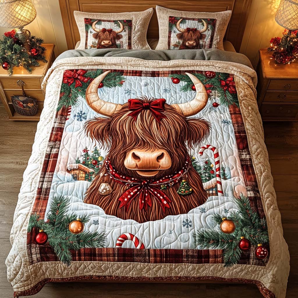 Festive Highland -Piece Quilted Bedding Set VTQ-Myprintsy