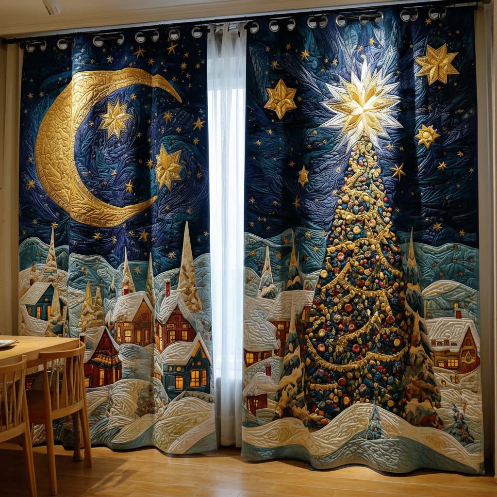 Festive Lights Quilted Curtains VTQ-Myprintsy