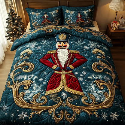 Festive Nutcracker Delight -Piece Quilted Bedding Set VTQ-Myprintsy