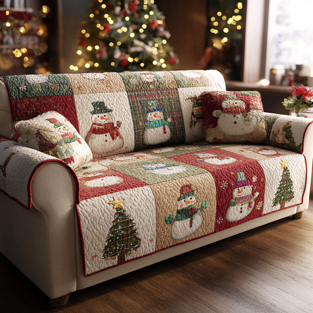 Festive Patchwork Quilted Sofa Cover VTQ-Myprintsy