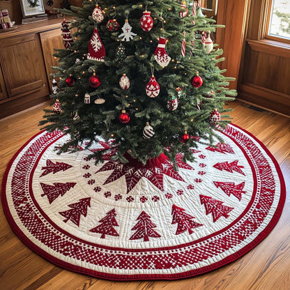 Festive Pines Christmas Quilted Tree Skirt VTQ-Myprintsy