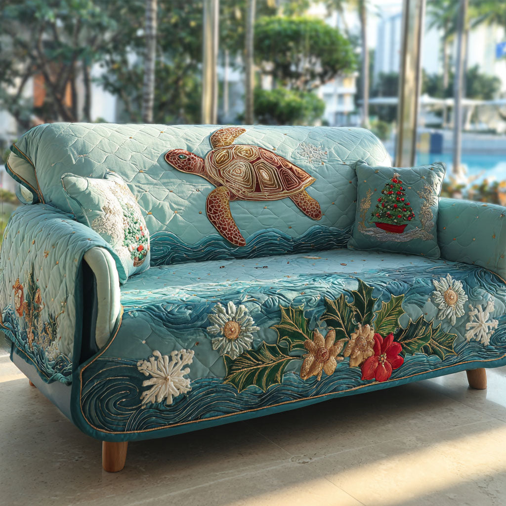Festive Reef Rider Quilted Sofa Cover VTQ-Myprintsy