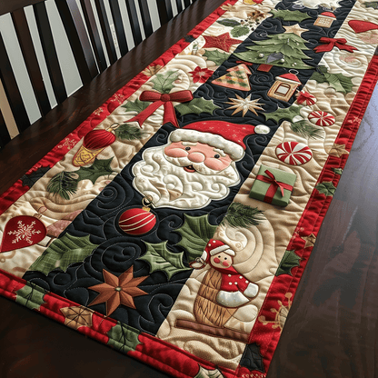 Festive Santa Quilted Table Runner VTQ-Myprintsy