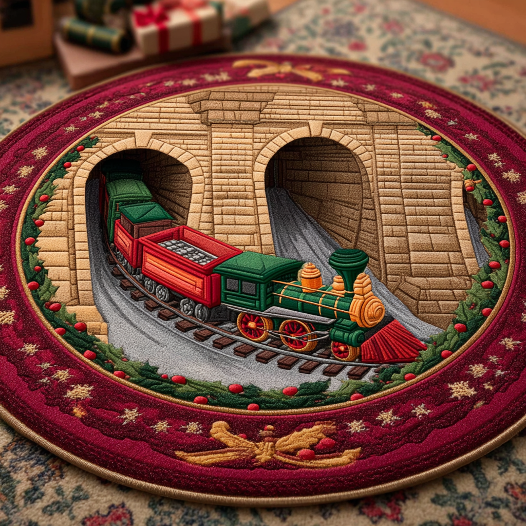Festive Trail Quilted Round Mat VTQ-Myprintsy