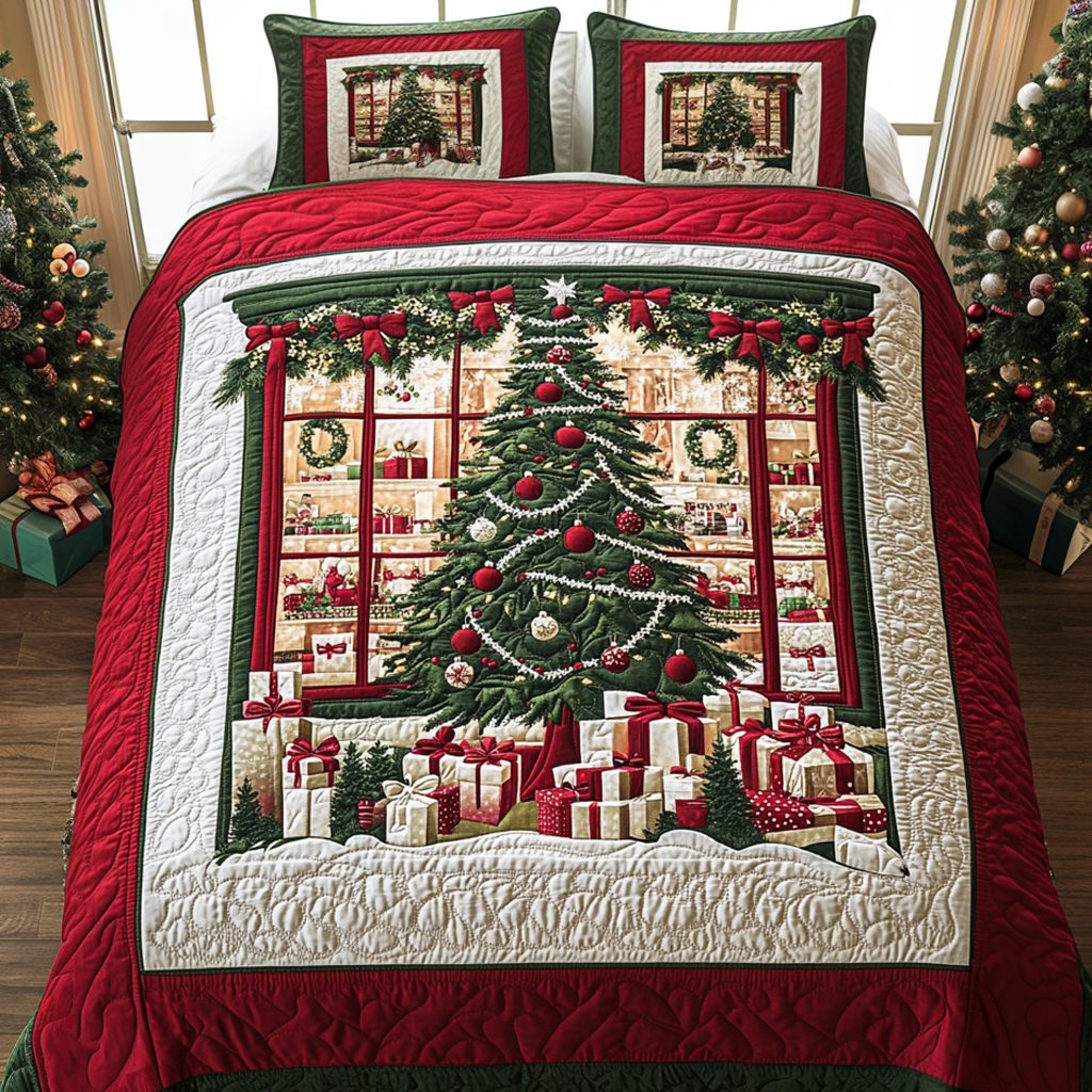 Festive Window Glow -Piece Quilted Bedding Set VH VTQ-Myprintsy