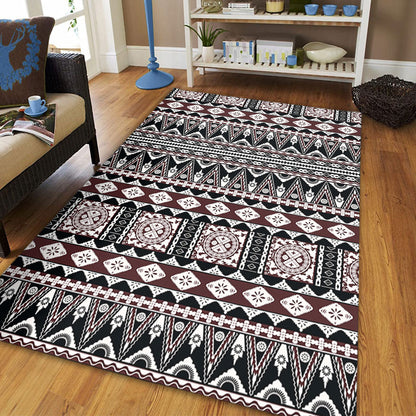 Fiji Area Rug Bula Fiji Masi Motif Brown Color Design-Myprintsy
