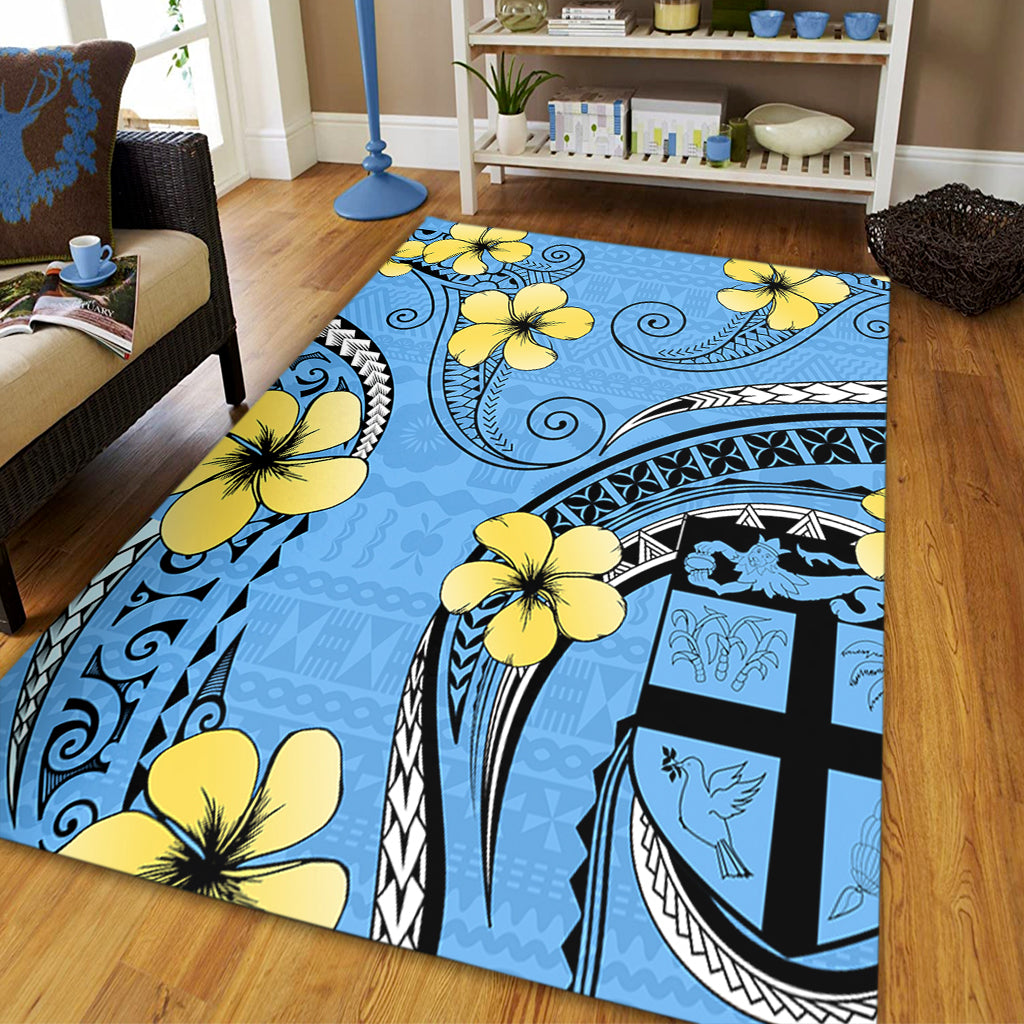 Fiji Area Rug Bula Style Plumeria Flower-Myprintsy