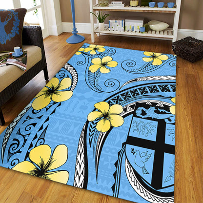 Fiji Area Rug Bula Style Plumeria Flower-Myprintsy