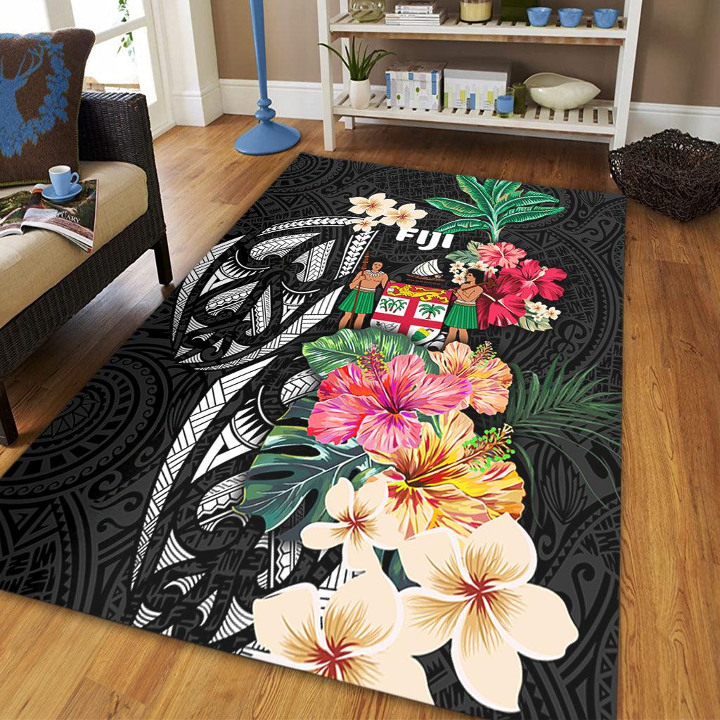 Fiji Area Rug Coat Of Arms Polynesian With Hibiscus-Myprintsy