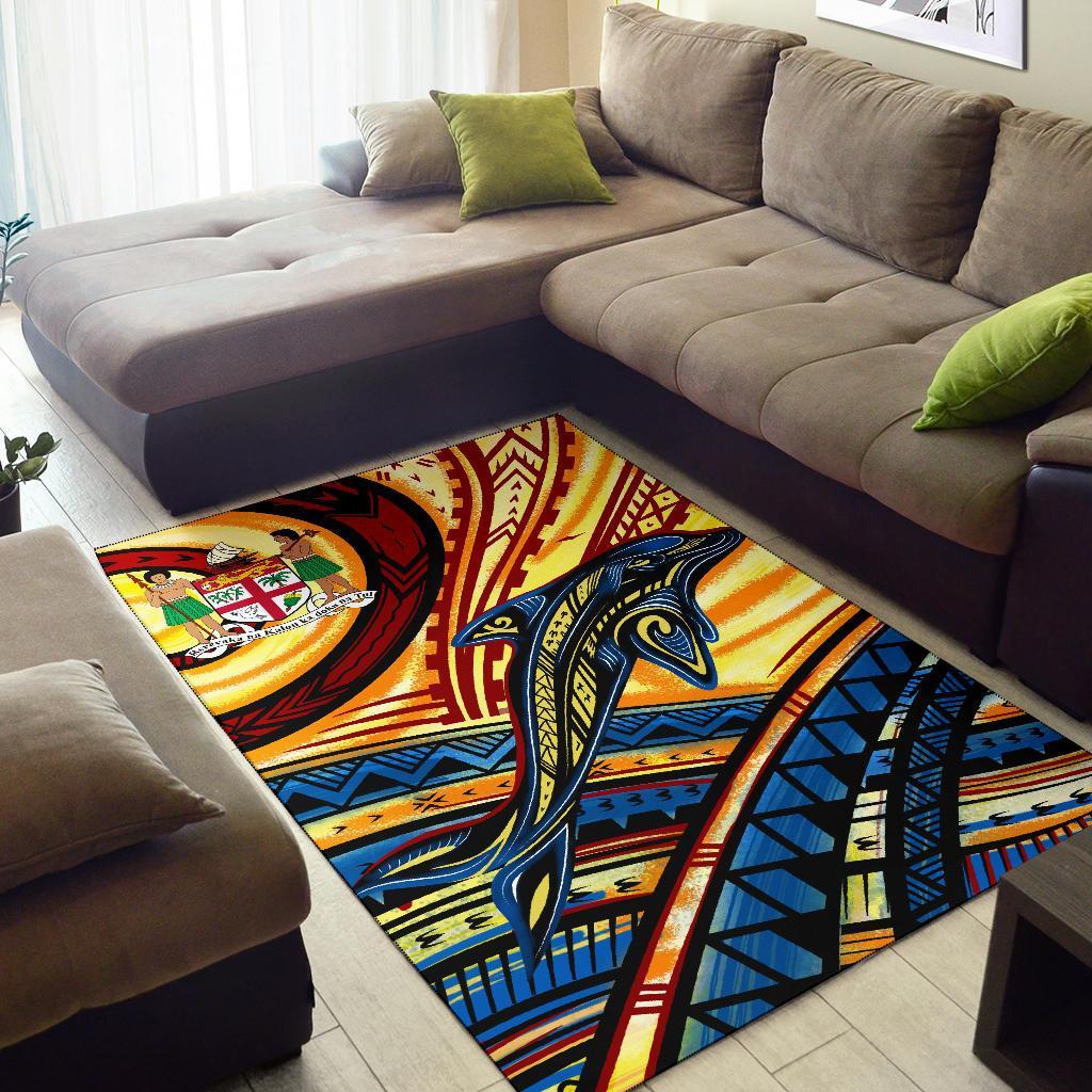 Fiji Area Rug - Dolphin Surfing-Myprintsy
