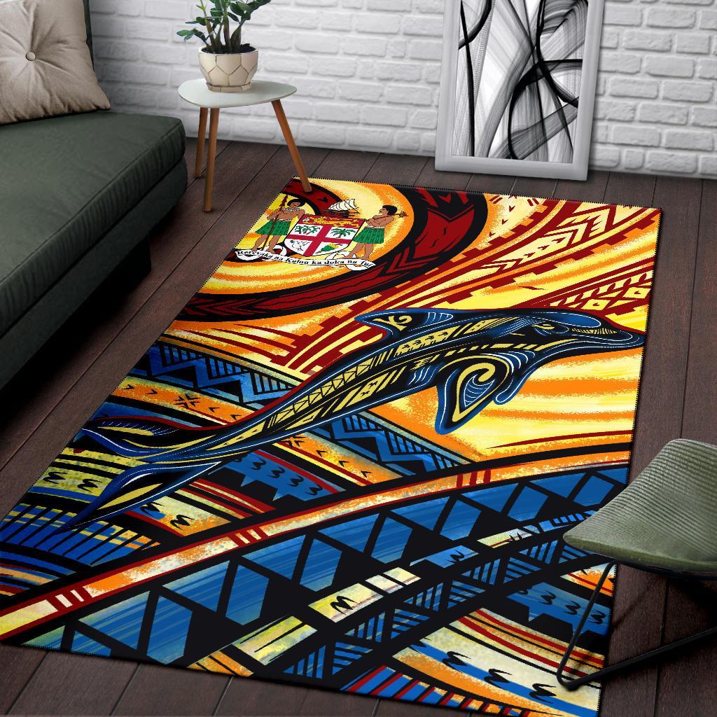 Fiji Area Rug - Dolphin Surfing-Myprintsy