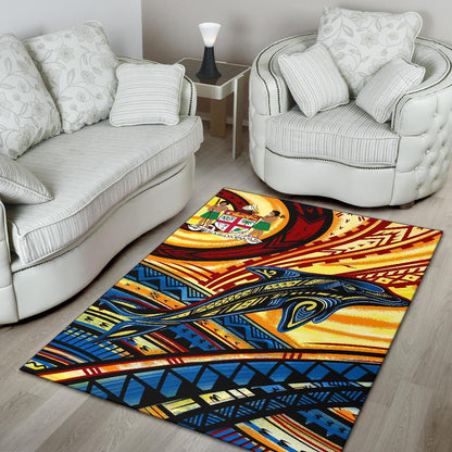 Fiji Area Rug - Dolphin Surfing-Myprintsy