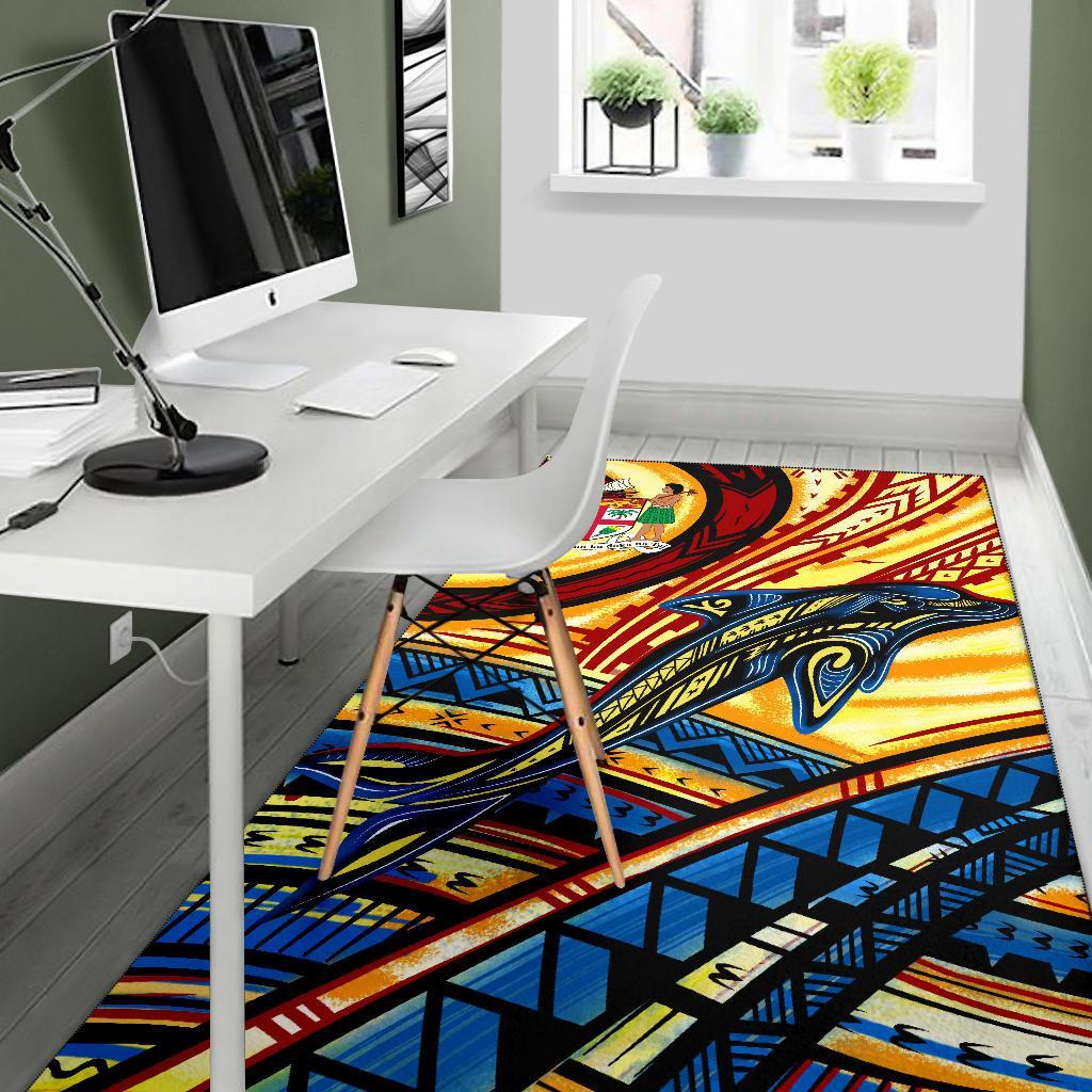Fiji Area Rug - Dolphin Surfing-Myprintsy