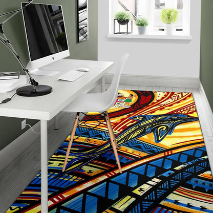 Fiji Area Rug - Dolphin Surfing-Myprintsy