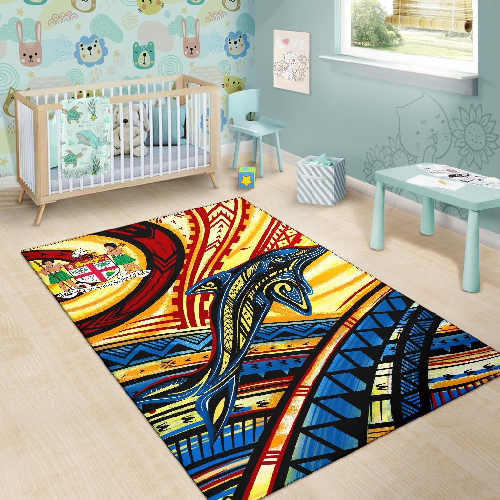 Fiji Area Rug - Dolphin Surfing-Myprintsy