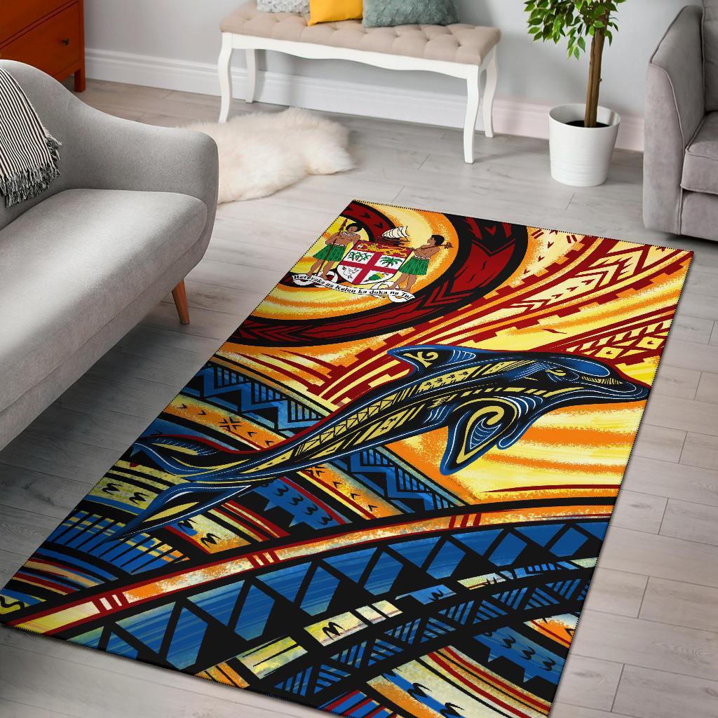 Fiji Area Rug - Dolphin Surfing-Myprintsy