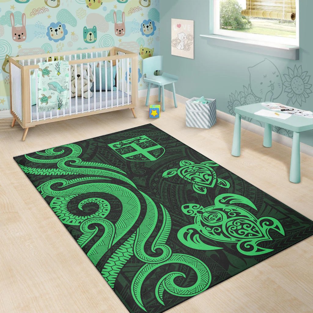 Fiji Area Rug - Green Tentacle Turtle-Myprintsy
