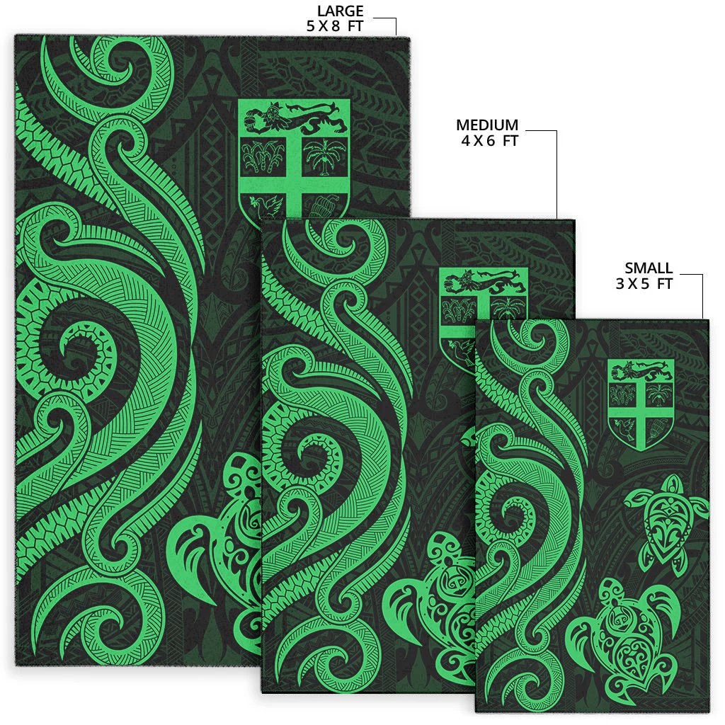 Fiji Area Rug - Green Tentacle Turtle-Myprintsy